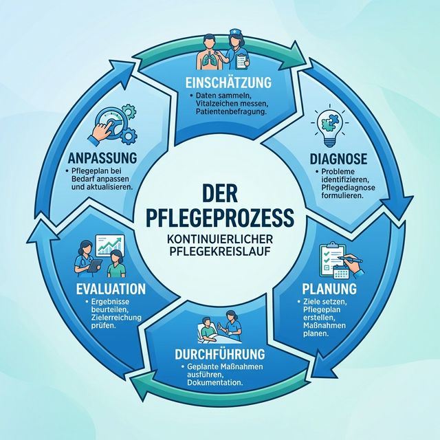 Der 6-stufige Pflegeprozess - Kreislauf